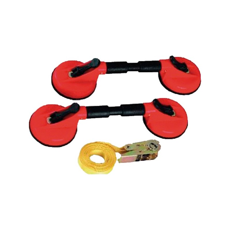 Set de ventuze cu articulatie si centura pentru montat parbrize Set de ventuze cu articulatie si centura pentru montat parbrize